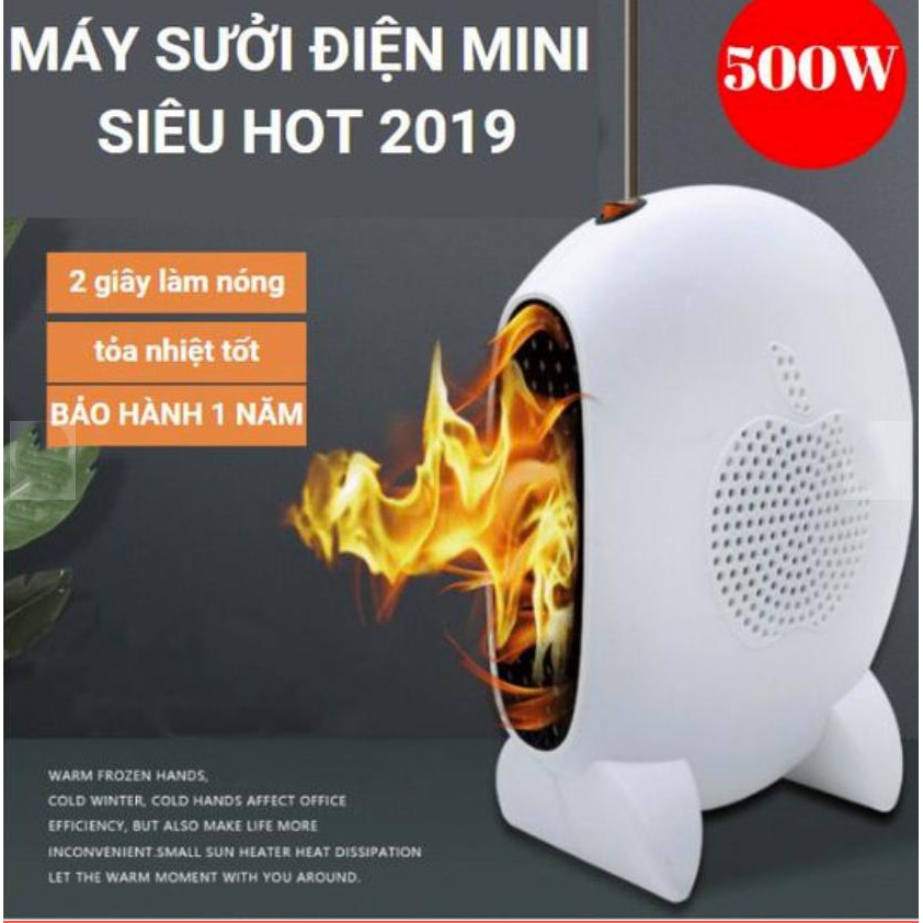 Máy Sưởi Mini Để Bàn Công Suất 500W Warm Comforter 90-120°C - HanruiOffical