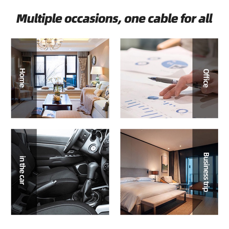 Dây cáp sạc nhanh HDOORLINK 3 trong 1 Type C USB thích hợp cho iP 13 12 11 Pro XS 3A Huawei Xiaomi