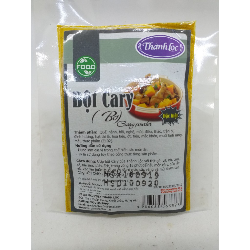 5Combo /Bột cà ry (bơ) G20g (15g)/20