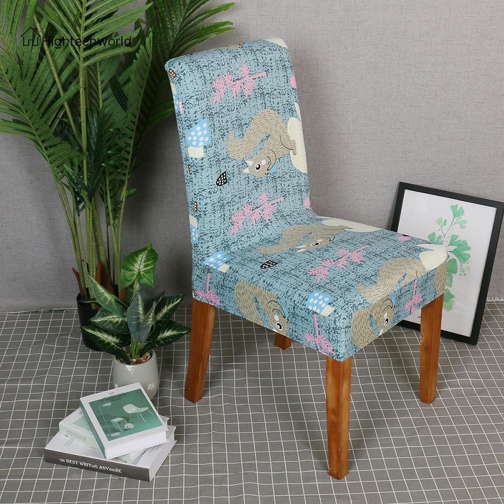 Hightechworld Squirrel Printing Stretch Chair Cover Restaurant Hotel Elastic Seat Covers