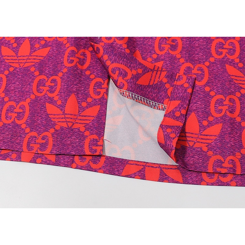 Áo Sơ Mi Ngắn Tay In Họa Tiết Cỏ Bốn Lá Phong Cách retro Đường Phố Thời Trang