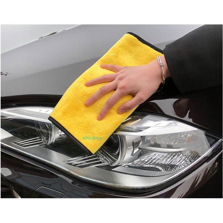 Bộ 3 khăn Microfiber lau xe chuyên dụng màu ngẫu nhiên
