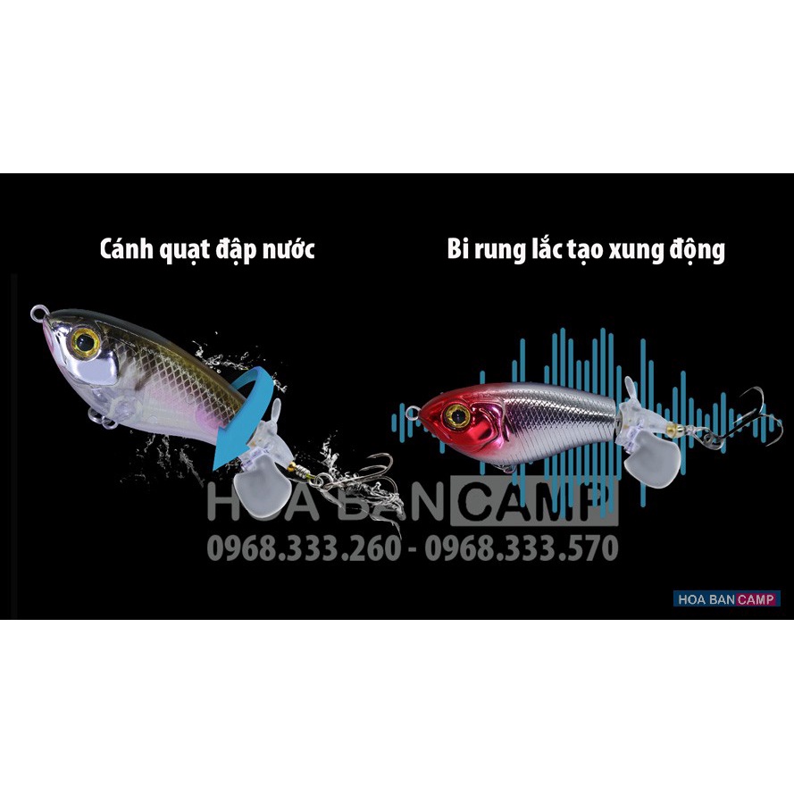 Mồi Pop Cánh Quạt Câu Cá Măng, Lóc Bông, Vược - Mulin | 9g &amp; 16g