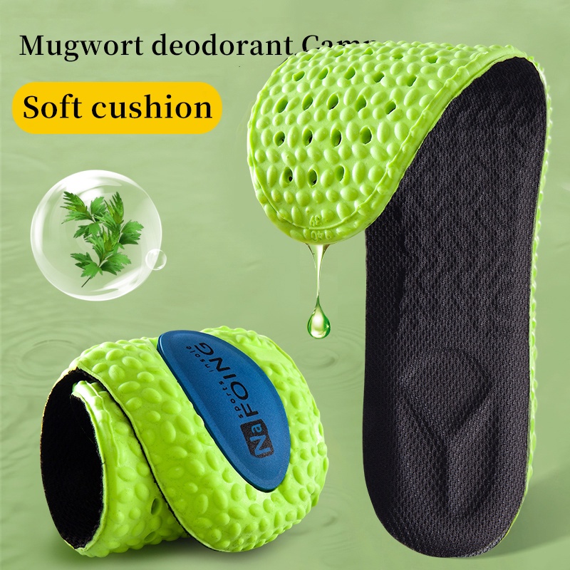 Miếng lót giày thể thao NAFOING bằng cao su non thoáng khí chống sốc hỗ trợ chỉnh hình bàn chân cho nam và nữ