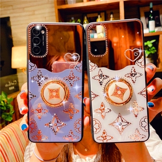 Ốp điện thoại tráng gương họa tiết trái tim dành cho Oppo Reno 5 5Pro 4 Reno 4F 4pro 4Z 3 2z Zf 2 Z 10x Zoom