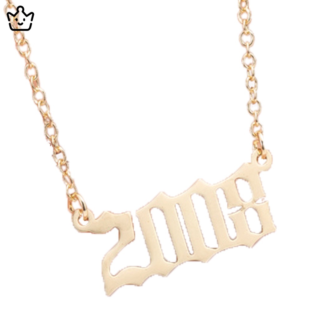 Vòng cổ Thép Không Gỉ Mặt Số Năm Sinh Thời Trang JP6