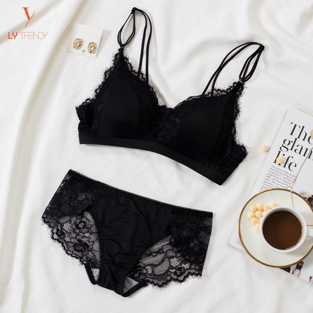 Bộ lót đệm mỏng không gọng, bộ lót ren mềm mại nâng đẩy ngực - B05 | BigBuy360 - bigbuy360.vn