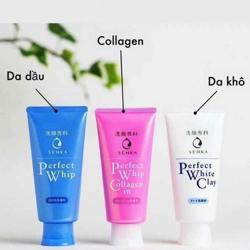 Sữa rửa mặt tạo bọt chiết xuất tơ tằm trắng Senka Perfect Whip 120g, Sữa rửa mặt sạch sâu | BigBuy360 - bigbuy360.vn