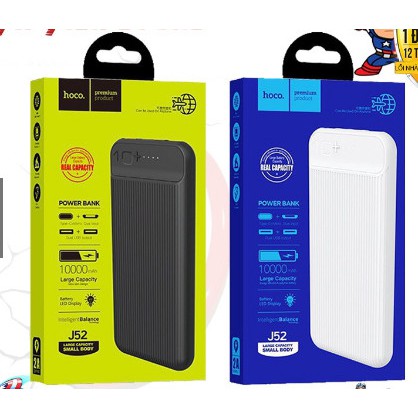 Sạc dự phòng HOCO J52 10000mAh chính hãng sạc nhanh 2.4A