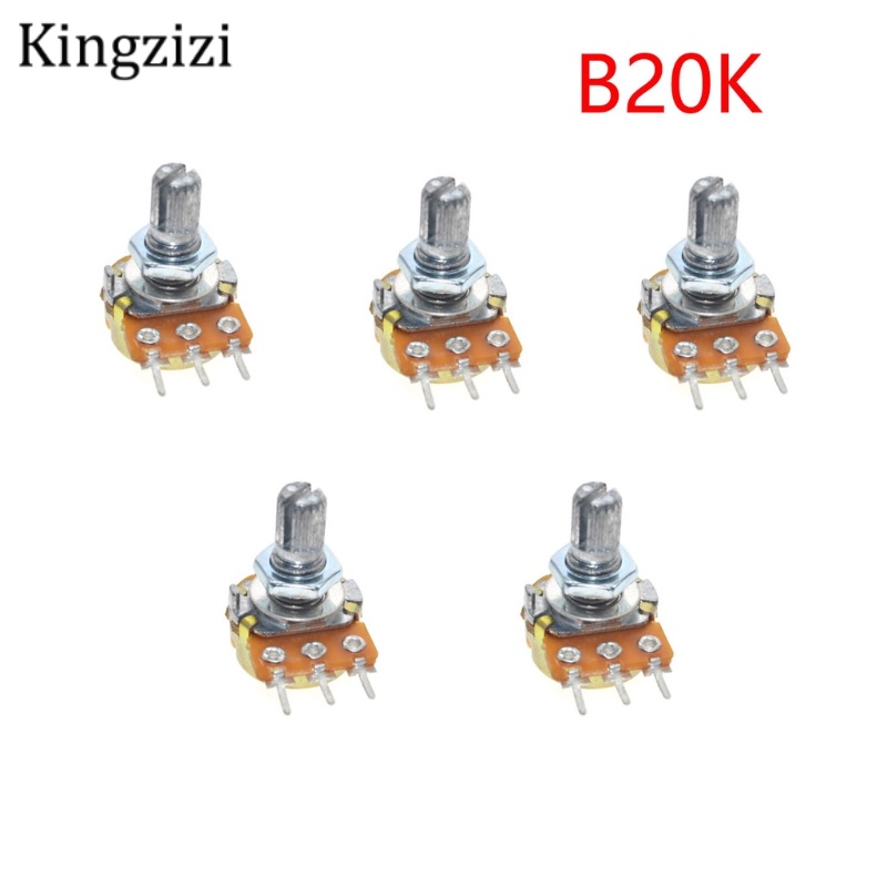 Set 5 Chiết Áp Tuyến Tính Wh148 B20K 15mm Chuyên Dụng