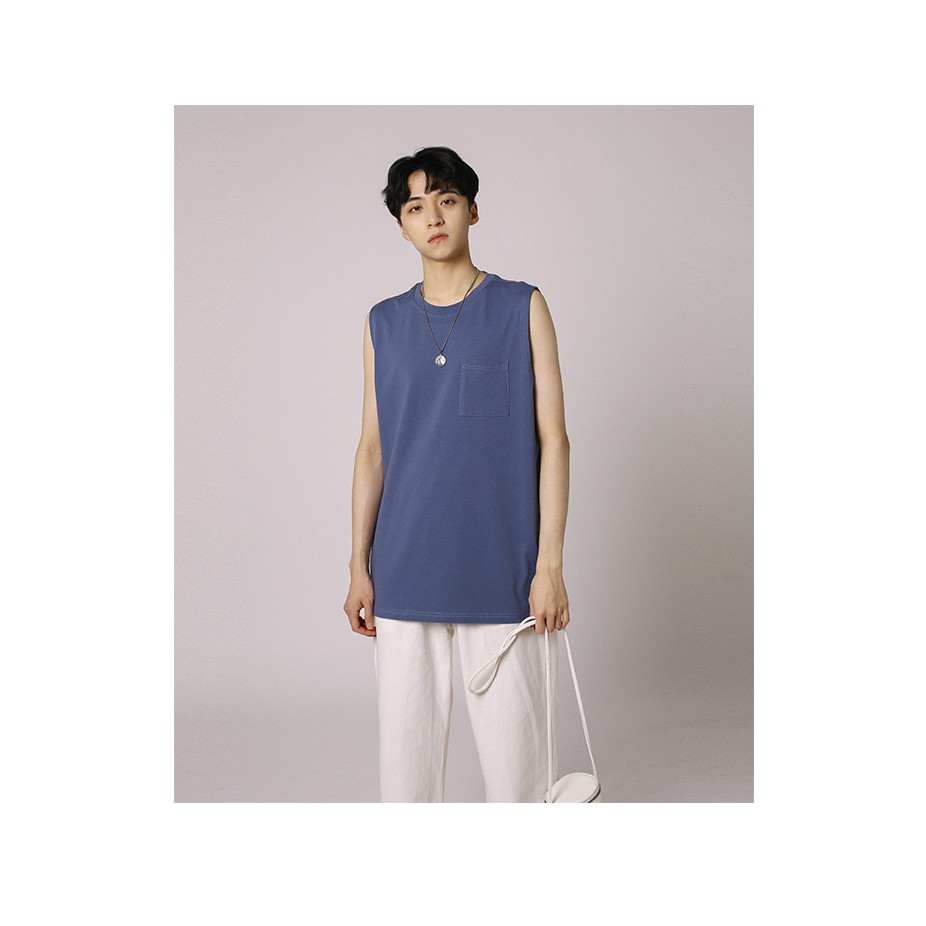 [ÁO TANKTOP CÓ TÚI] Áo thun sát nách unisex form rộng Áo tanktop ulzzang phong cách Hàn Quốc