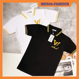 Áo thun nam POLO có cổ thêu LLV phong cách trẻ trung cải cotton co giãn mẫu mới nhất cao cấp MEN98 FASHION