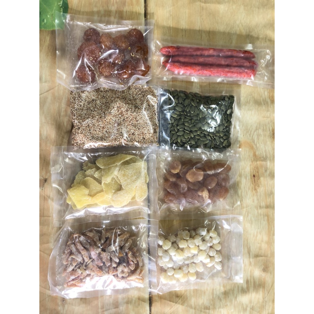 Set 8 vị nhân thập cẩm bánh nướng bánh dẻo gói 100g mỗi vị