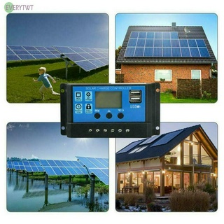 PMW Solar Panel Regulator Charge Controller Auto Focus Tracking 10A 12V/24V USB