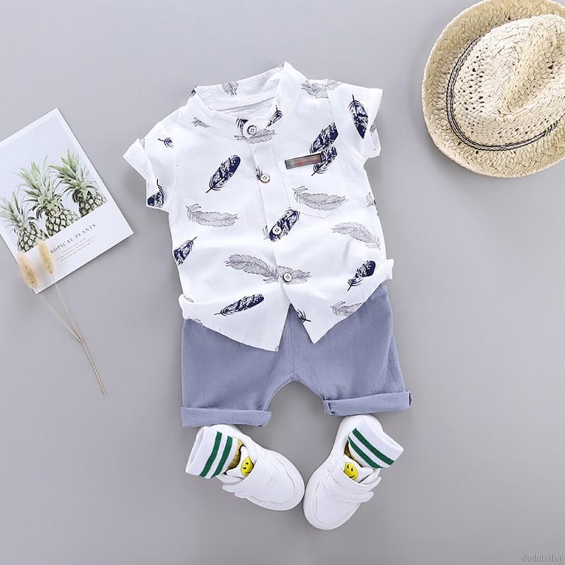 Bộ áo thun tay ngắn &amp; quần short cho trẻ em 0-4 tuổi