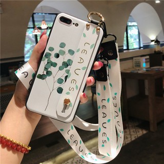 Ốp lưng Iphone CÓ DÂY ĐEO CỔ CỰC CUTE - ốp điện thoại hình hoa ngọc trắng,dâu tây, 7plus/8plus/X/XS/11- Phone Care Store