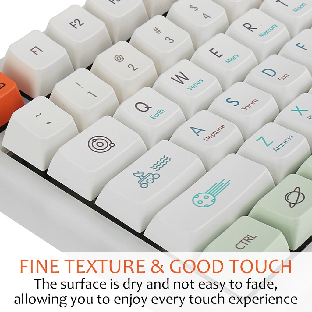 Bộ Keycap MDA PBT 125 Phím Planet Hành tinh Cực Đẹp in Dye-Sub Font chữ to