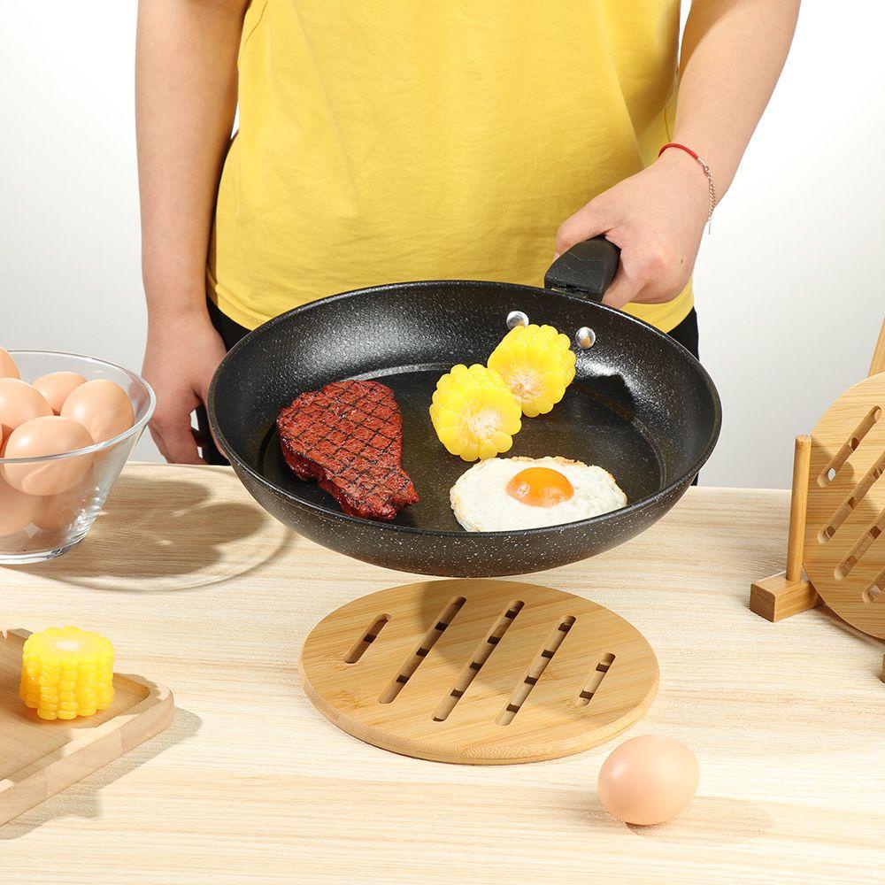LANSEL Tấm Lót Bàn Ăn Bằng Tre Hình Vuông Chống Trượt Cách Nhiệt Thiết Kế Đơn Giản Hiện Đại