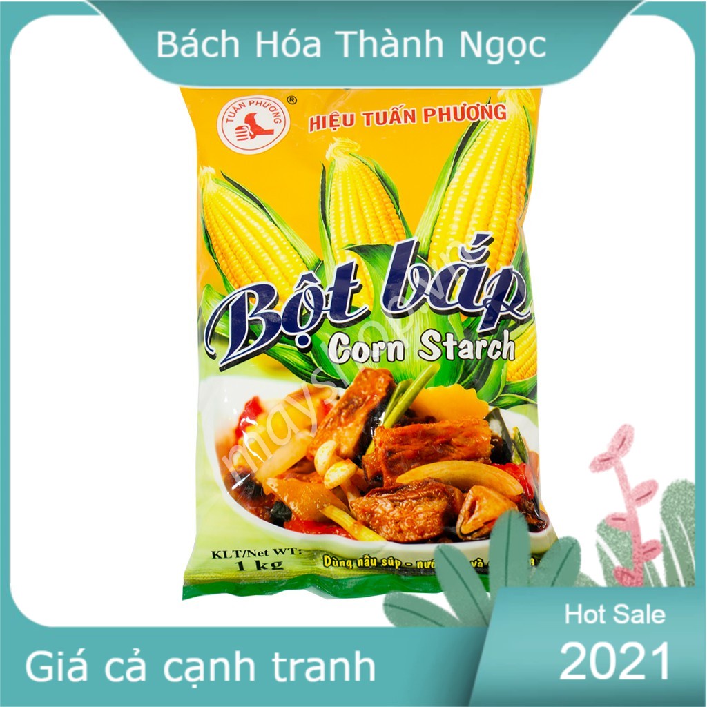 (FREESHIP Từ 50K) Bột ngô, bột bắp Tuấn Phương gói 150g tiện dụng