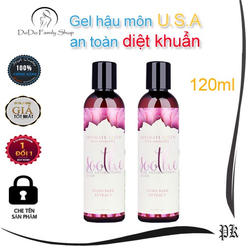 Gel hậu môn siêu trơn diệt khuẩn Soothe anal antibacterial glide USA 120ml an toàn không dị ứng