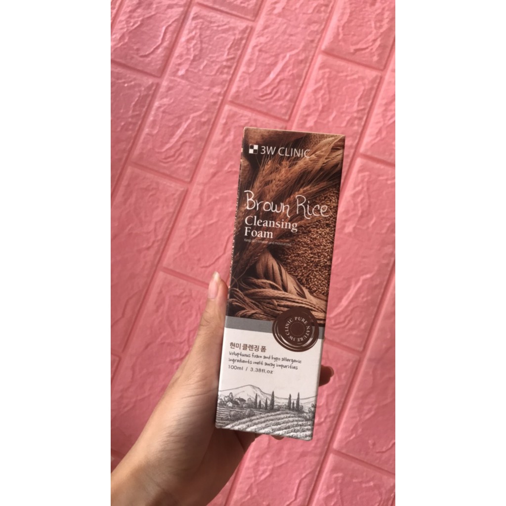 Sữa rửa mặt chiết xuất gạo da khô, trà xanh da dầu 3w clinic, xe khít lỗ chân lông [ cam kết hàng Hàn Quốc 100%]