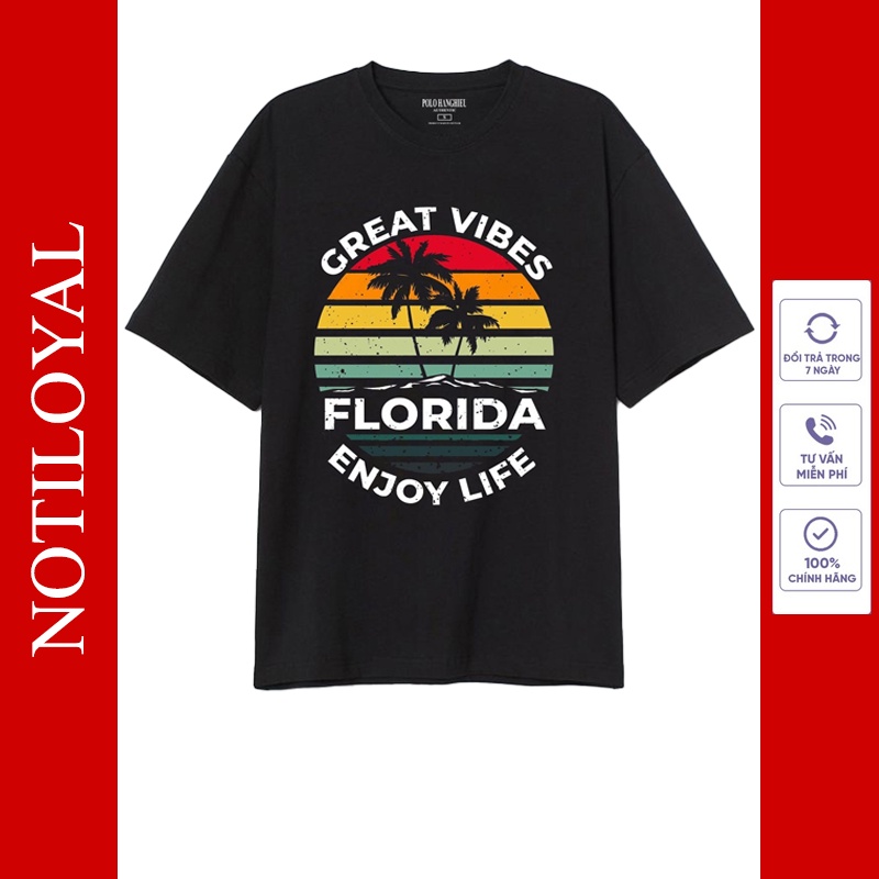 Áo thun hàng hiệu Summer Great Vibes Tee , vải cotton 100% co giãn 4 chiều, thoáng mát, thấm hút - POLO HANGHIEU