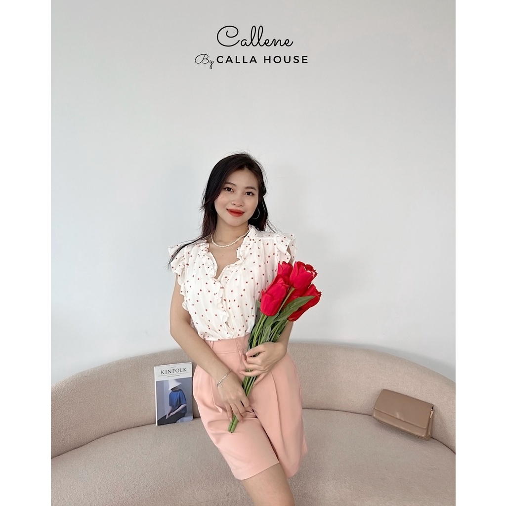 Áo linen viền bèo ngôi sao Callene (XK570)