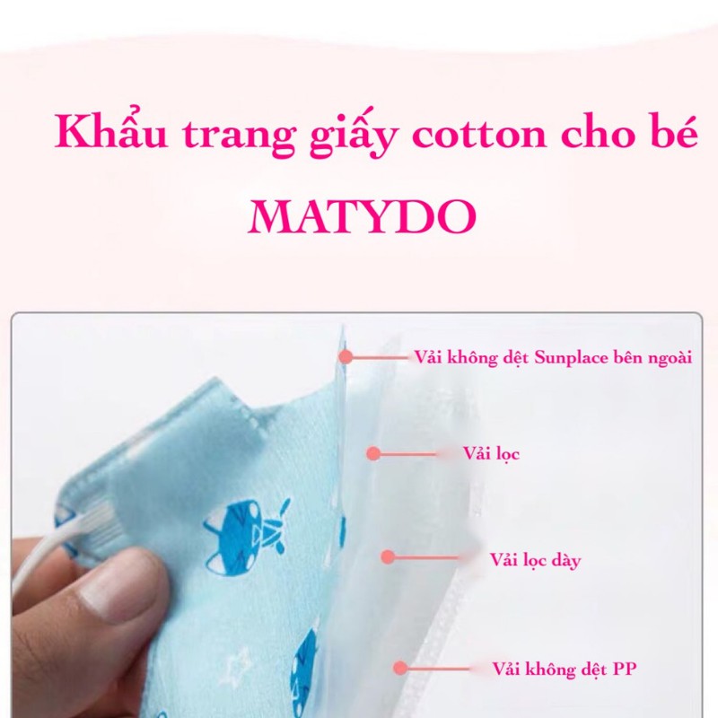 Khẩu trang trẻ em 4 lớp lọc cao cấp MATYDO thanh lọc không khí ngăn cản khói bụi vi khuẩn KT04