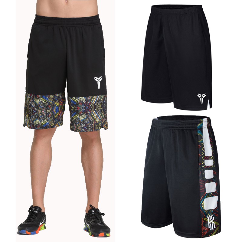 Men's loose summer sport running shorts Beach Seluar pendek lelaki Shorts five male summer beach tide running fitness training quick-drying over-the-knee loose big yard breathable basketball pants