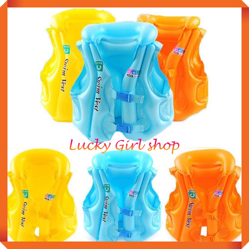 Áo Phao Bơm Hơi Cho Bé Size S-M-L từ 3 tháng đến 9 tuổi - Hàng Nhập Quảng Châu - Lucky Girl shop