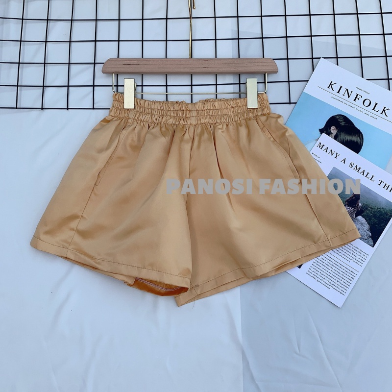 Quần đùi nữ ống rộng tacta cạp chun LOZADO quần short thời trang nữ dáng phồng xinh xắn nhiều màu Q560