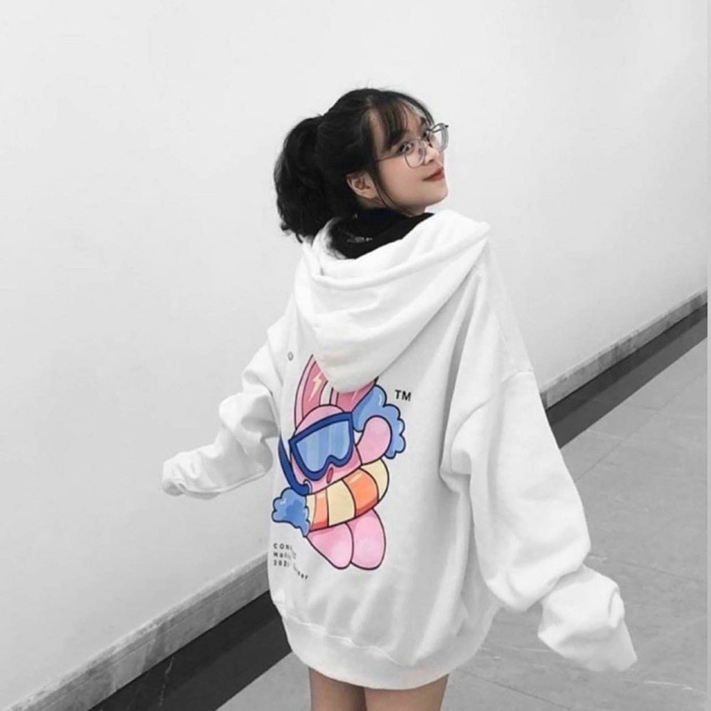 Áo Khoác Nỉ Hoodie CONFUSED Dây Kéo SIÊU ĐẸP Áo khoác nữ dễ thương FREESIZE dưới 70kg - Sumon Shop | BigBuy360 - bigbuy360.vn