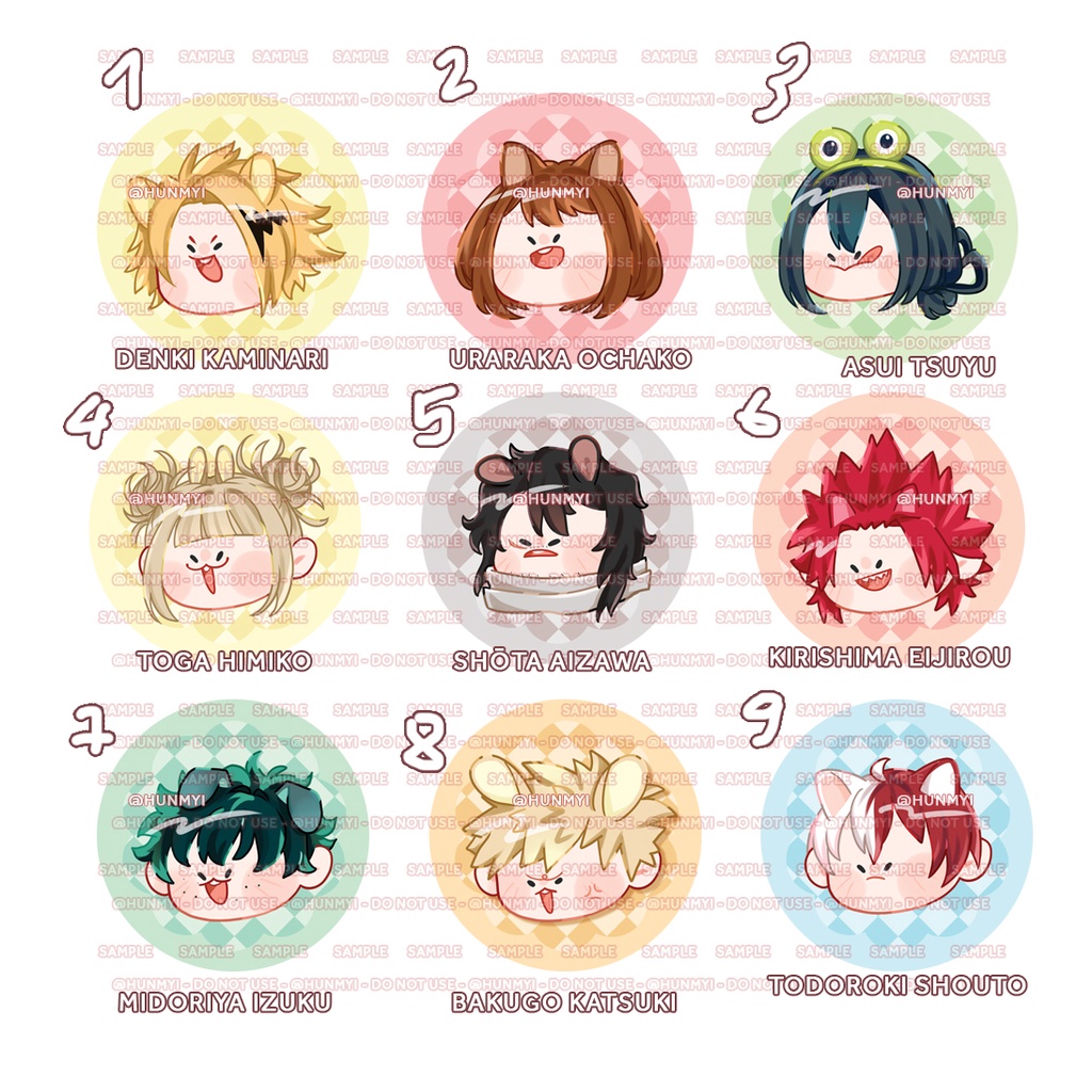 Huy hiệu 5.8cm bling My Hero Academia by Hunmyi