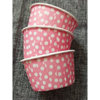 24 Khuôn Muffin giấy hồng đáy 5cm x 4cm - Khuôn cup cake giấy hồng - EQ baker - Pink Paper Muffin mold - Cupcake mold