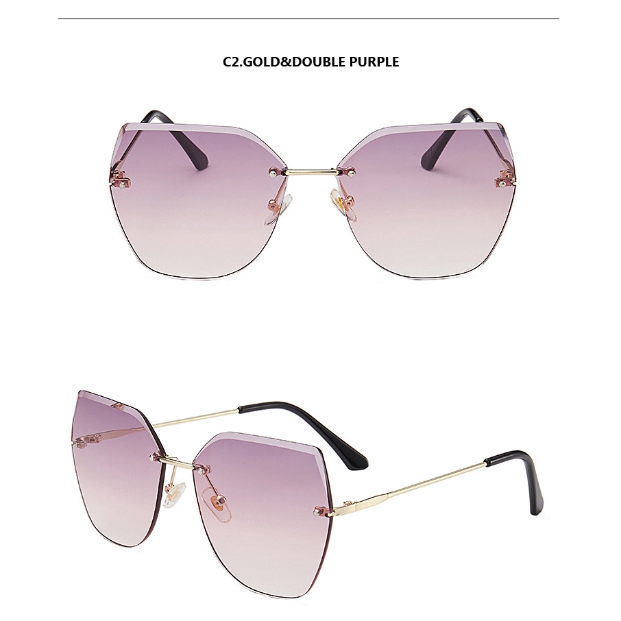 Kính mát gọng không viền thời trang cho nữ