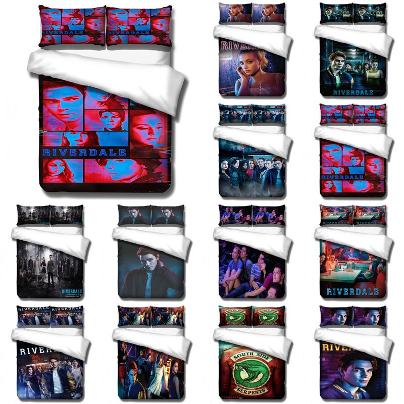 Bộ 2 / 3 Vỏ Chăn Ga Gối Đệm In Hình Riverdale 3D