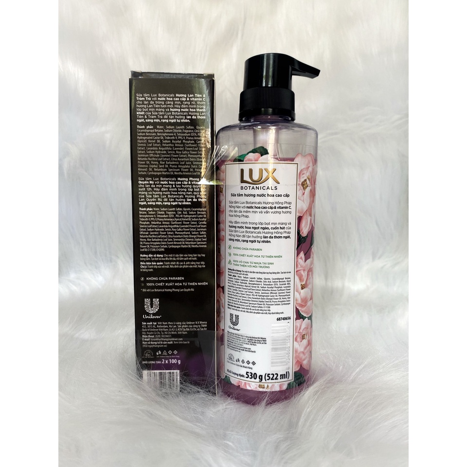 ❌MUA 1 TẶNG 2❌ Sữa Tắm Lux Hương Nước Hoa phong lan quyến rũ 530g tặng 2 chai sữa tắm 100g khác màu