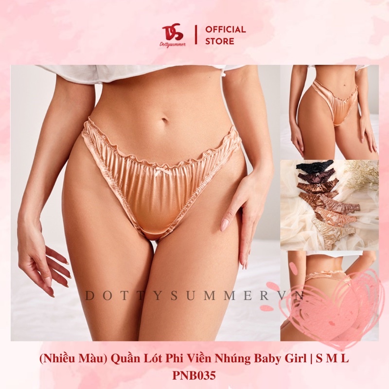 Quần Lót Phi Lụa Lọt Khe Viền Nhúng Siêu Đáng Yêu S M L XL PNB035