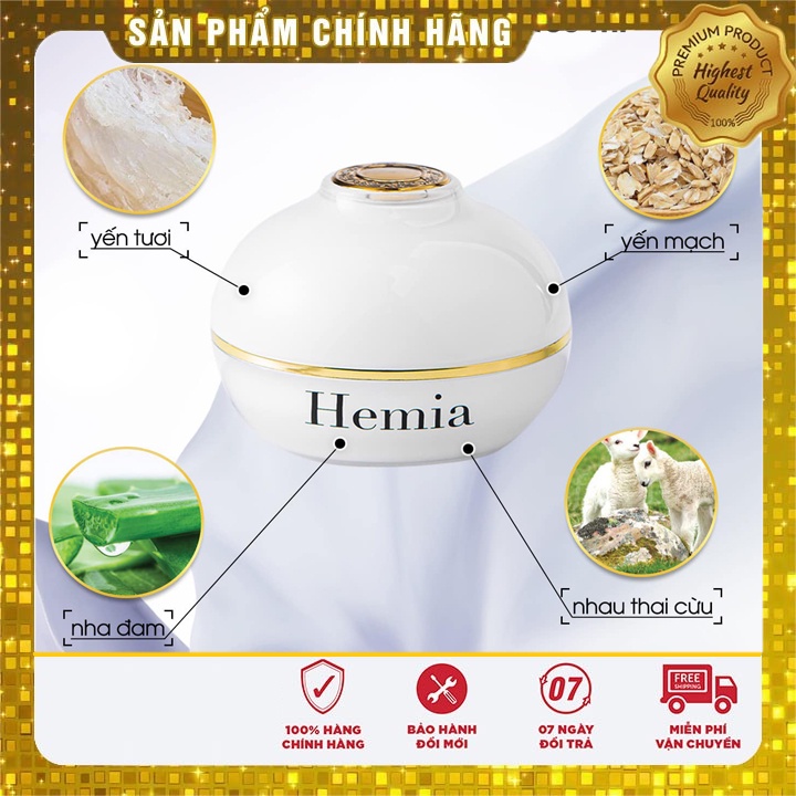 kem body thạch tuyết hemia, kem body hemia hàn quốc hộp 150gr