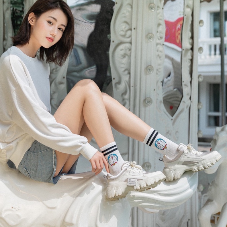 Vớ Tất Cổ Cao Doremon xinh xắn freesize 36-42 dành cho cả nam và nữ