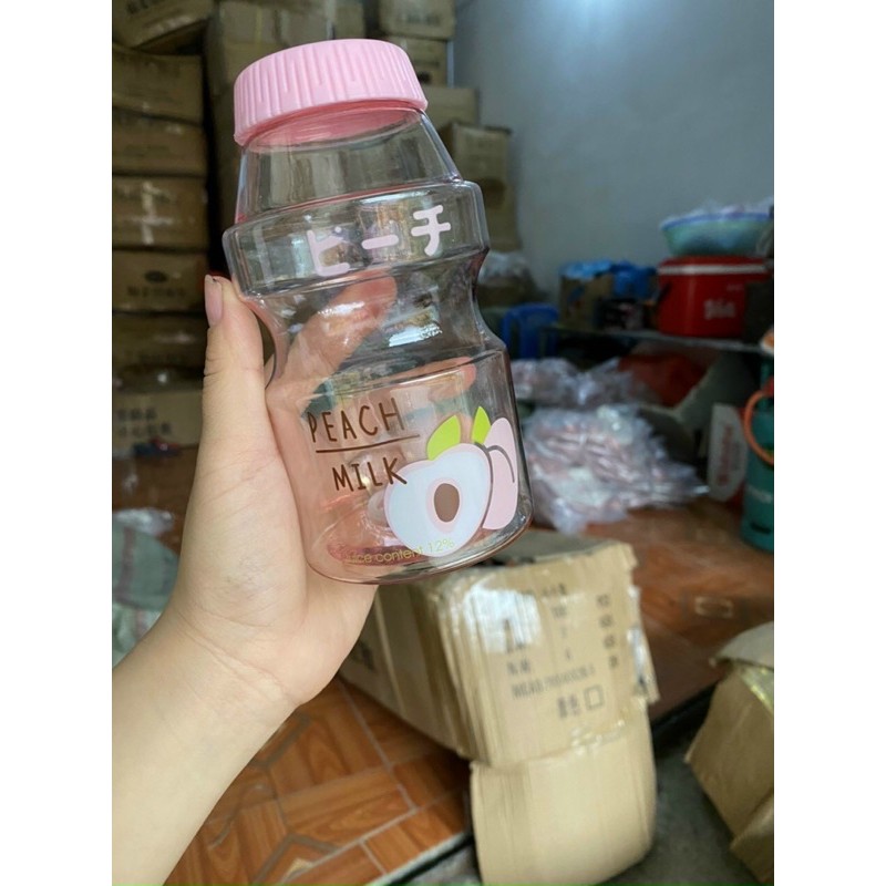 Bình Đựng Nước Hình Chai Sữa Chua 480ml