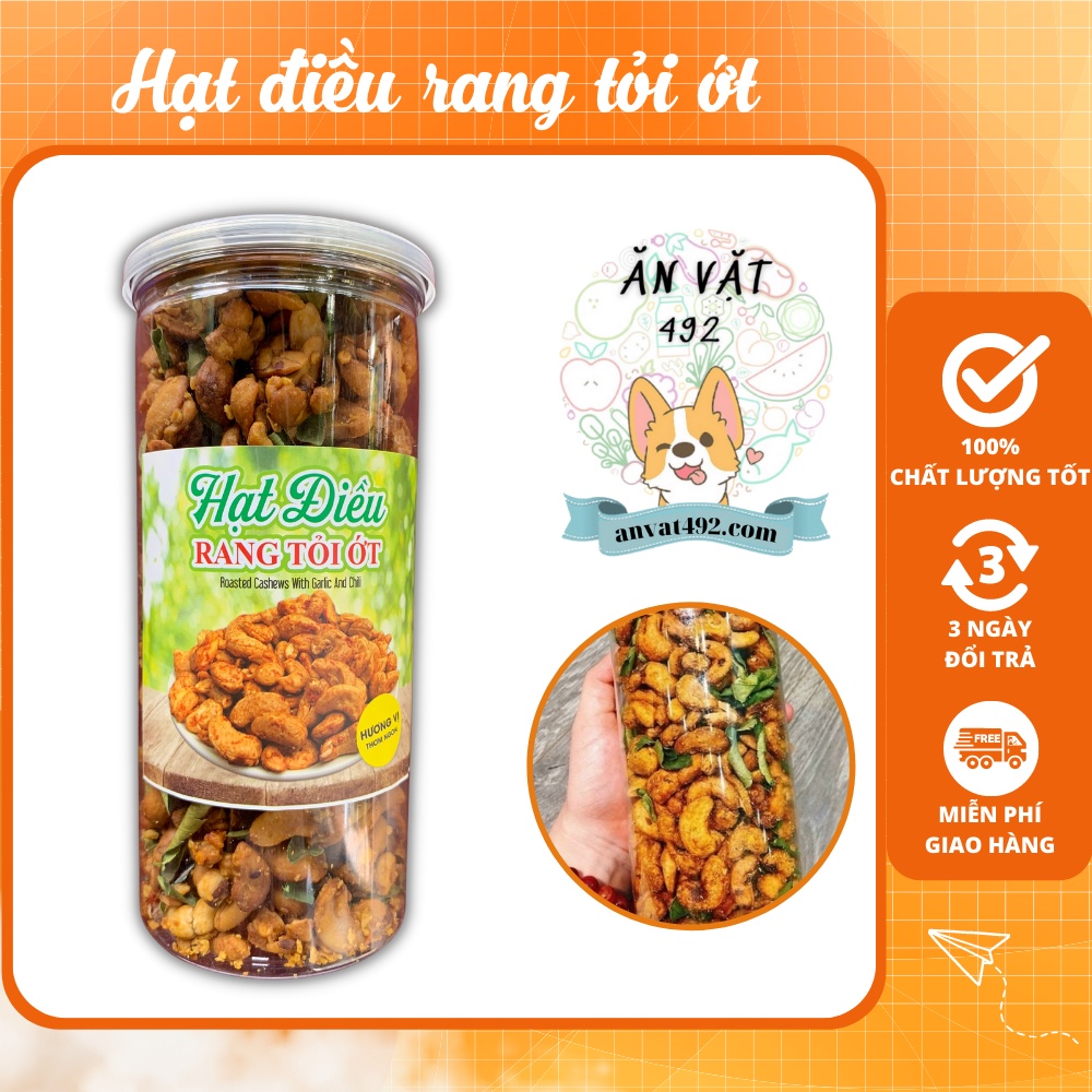 [ Loại 1]Hạt Đều Tỏi Ớt, Tỏi Ớt Lá Chanh 500g - Ăn Vặt 492