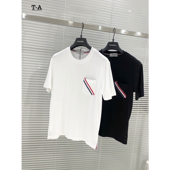 Áo Phông Nam Thome Brown Có Túi - Áo Thom Brown Cổ Tròn Cho Nam