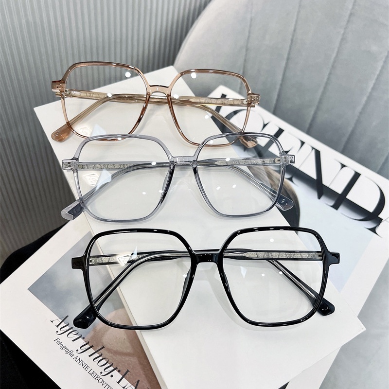 Mắt Kính Gọng Vuông Oversize TR90 Chống Ánh Sáng Xanh Thời Trang Hàn Quốc