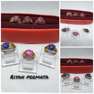Nhẫn đính đá ruby xanh cho nữ