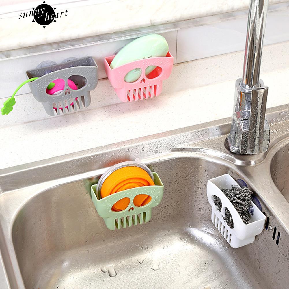 Giá hút để miếng xốp rửa chén thiết kế kiểu đầu lâu độc đáo