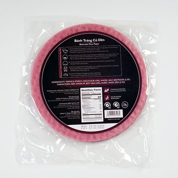 Bánh Tráng Củ Dền 22cm - MeKong River (Eatclean)