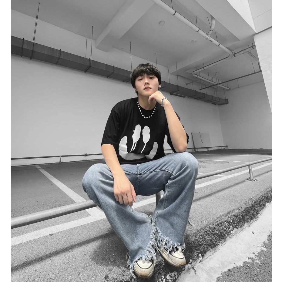 Áo phông oversize Smile Tee, JACKLANE, Áo cộc tay Unisex Jack Lane