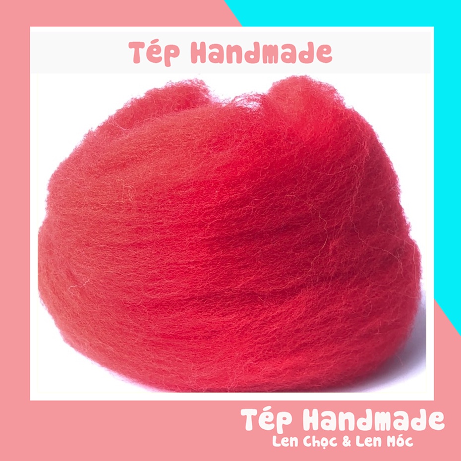 Len chọc loại tốt 12 màu 5g-10g-20g needle felt