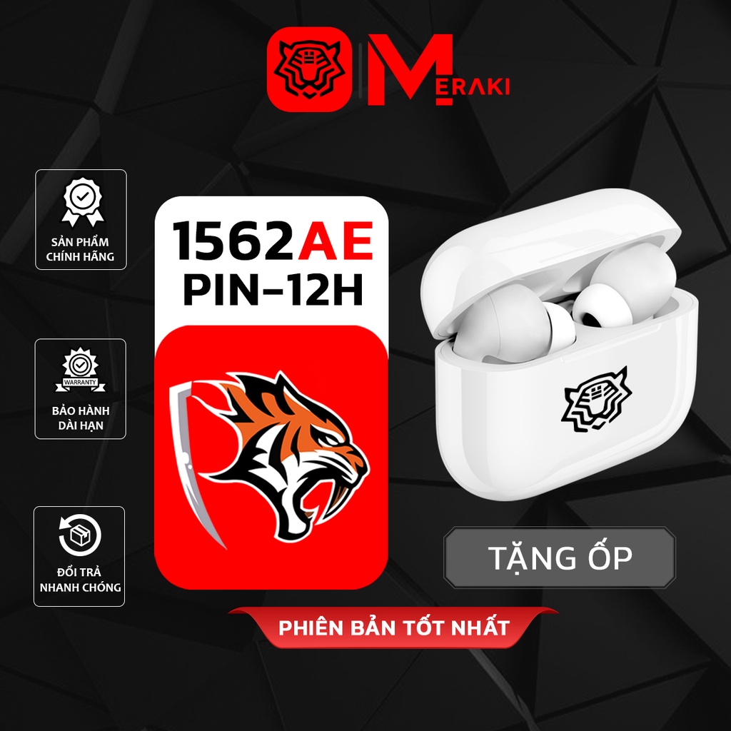 Tai Nghe Bluetooth Hổ Vằn PRO 1562AE Pin 12h Full Chức Năng Dùng Cho IOS Và Android - MERAKI SG
